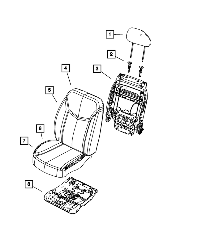 1FG681D5AA - Interior Trim: Headrest Sleeve for Mopar Image image