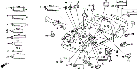 Wire Harness for 1995 Honda Civic del Sol #0