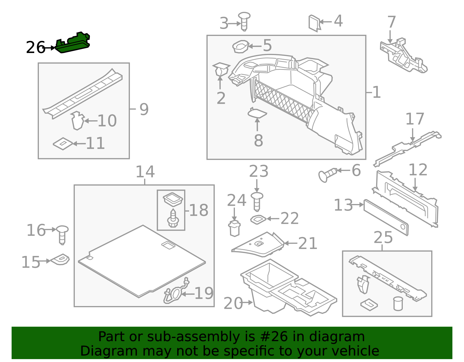 2010-2016 Porsche Panamera Under Hood Lamp 970-632-020-00 | Sunset