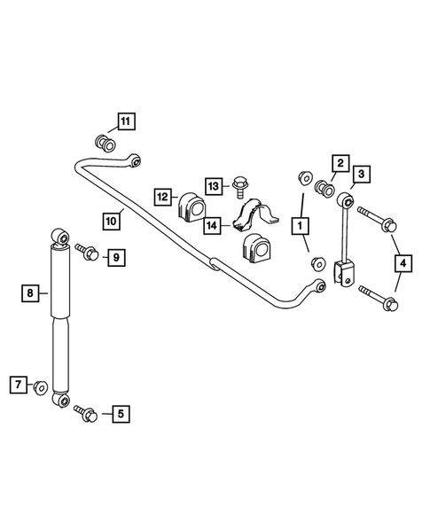 Rear Stabilizer Bar for 2009 Dodge Sprinter 2500 #1