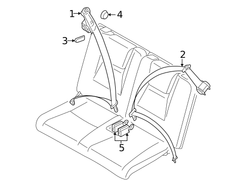Seat Belt for 2014 Subaru Tribeca #2