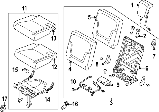 864807JA1A - Body: Headrest for INFINITI: QX80 Image