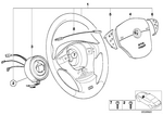 32342228671 - : M Sports Steer.-Wheel, Airbag, Leather for BMW Image