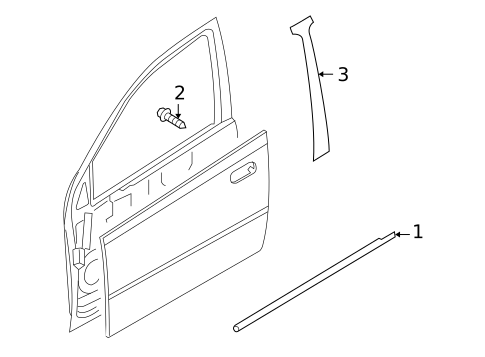 Exterior Trim - Front Door for 2009 Pontiac G3 #0