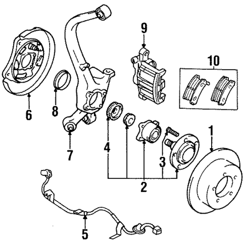 Brake Components for 1996 Mitsubishi Eclipse #0