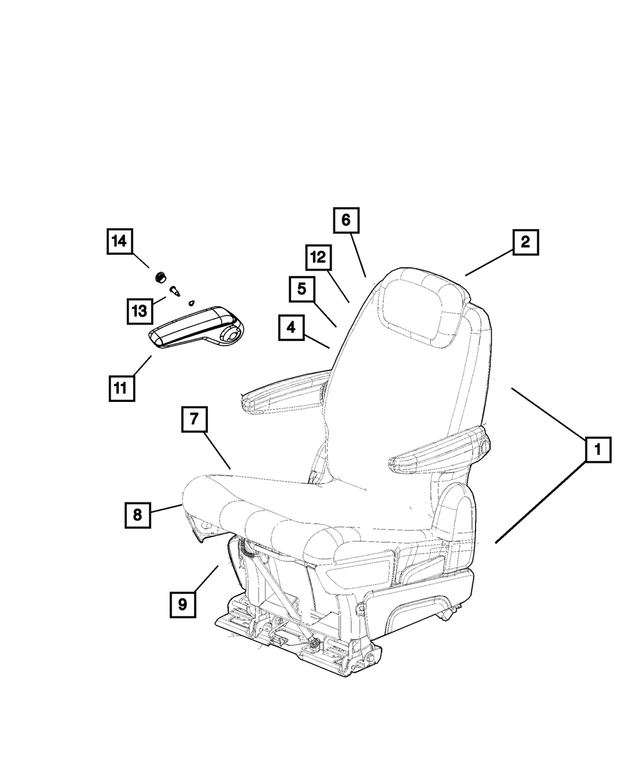 1HU521S3AA - Interior Trim: Second Row Headrest for Mopar Image