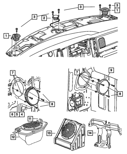 Radio, Antenna, and Speakers for 2006 Dodge Ram 1500 #1