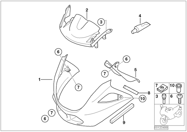 46637659301 - : Left Internal Cover, Prime Coated for BMW-Motorrad Image