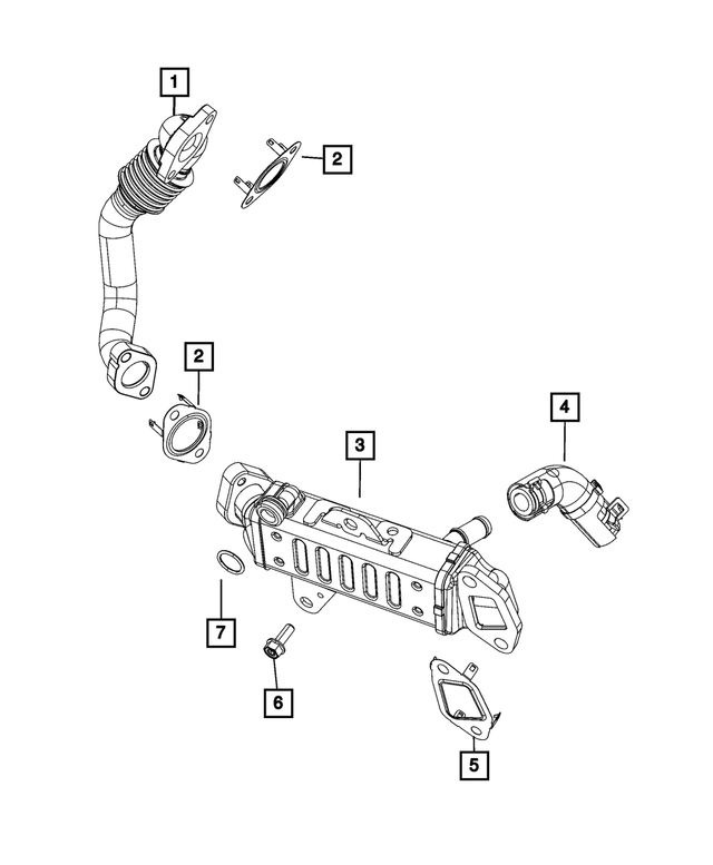 68591766AA - Emission Controls: Egr Tube for Mopar Image