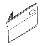 41515A70A33 - Body: Door Shell for BMW: 228 xDrive Gran Coupe, 228i Gran Coupe, 228i xDrive Gran Coupe, M235i xDrive Gran Coupe Image