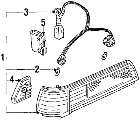 Marker & Signal Lamps for 1989 Honda Accord #0