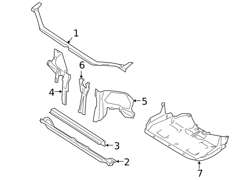 Radiator Support for 2004 Subaru Baja #0