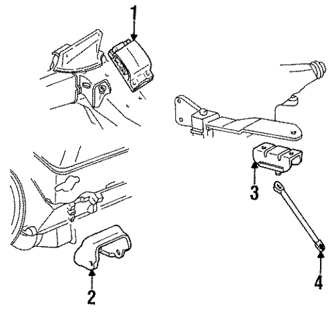 Engine & Trans Mounting for 1994 Cadillac Fleetwood #0