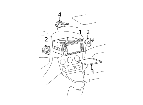 Navigation System Components for 2005 Pontiac Vibe #0