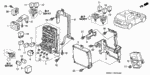 38300S9A003 - Electrical/Exhaust/Heater/Fuel: RELAY ASSY., TURN SIGNAL AND HAZARD (MITSUBA) for Honda Image