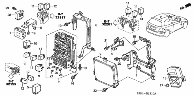 Control Unit (Cabin) for 2003 Honda Civic #0