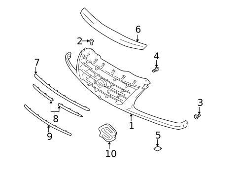 Grille for 2003 Suzuki XL-7 #0