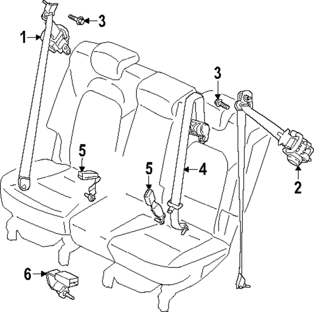 89850R6000NNB - : Seat Belt Lap And Shoulder Belt for Hyundai Image