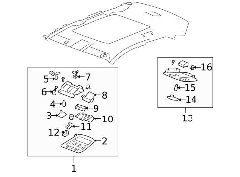 Interior Trim - Roof for 2012 Cadillac Escalade #2