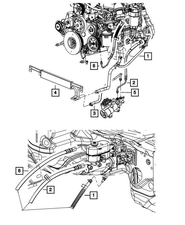 68035282AF - Steering: Power Steering Pressure Hose for Mopar Image