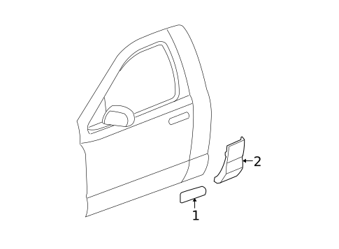 Exterior Trim - Cab for 2008 Dodge Ram 1500 #0