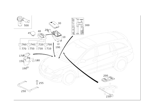 Apparatus Case and Control Units for 2008 Mercedes-Benz R350 #0