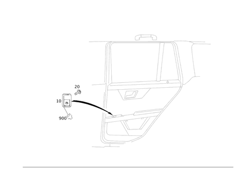 Switch in Rear Door Trim for 2010 Mercedes-Benz GLK350 #0