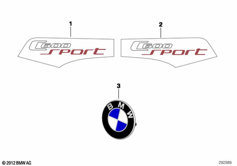 Stickers, Labels, Adhesive Film Strips for 2014 BMW-Motorrad C 600 Sport #0