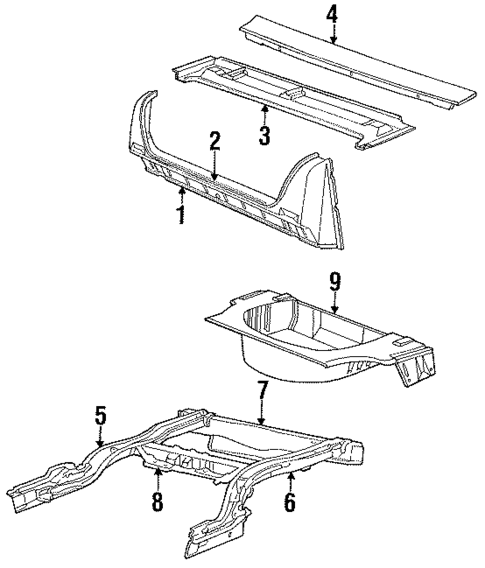 Rear Body for 1990 Chrysler New Yorker #0