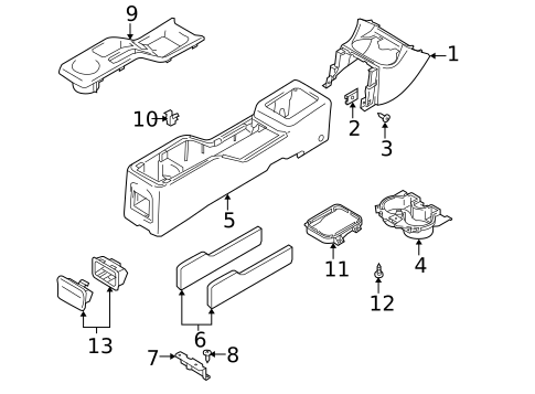 Center Console for 2005 Suzuki Aerio #0