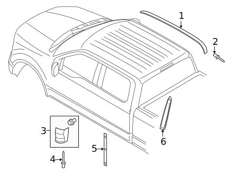 Exterior Trim - Cab for 2019 Ford F-450 Super Duty #1