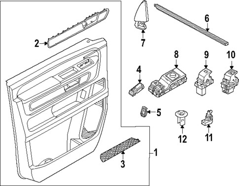 Interior Trim - Front Door for 2025 Volkswagen ID. Buzz #0