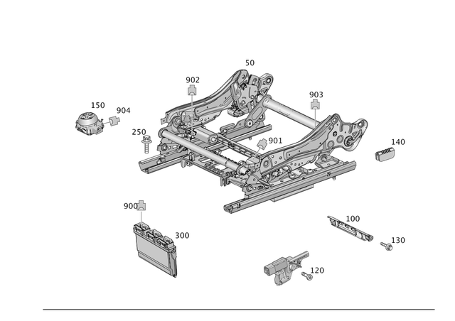 1669100536 - Driver Seat: Height Adjustment for Mercedes-Benz: GL350, GL450, GL550, GL63 AMG, GLE300d, GLE350, GLE400, GLE63 AMG, GLS350d, GLS450, GLS550, ML250, ML350, ML400, ML550, ML63 AMG Image image