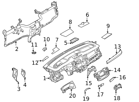 Instrument Panel Components for 2023 Ford Transit-250 #0