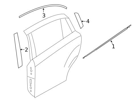 Exterior Trim - Rear Door for 2021 Subaru WRX #0