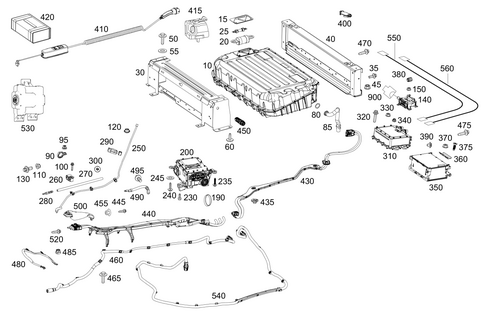 Electric Drive Energy Supply and High-Voltage Lines for 2017 Mercedes-Benz GLE550e #0
