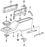 12543634 - Body: Console for Chevrolet: S10 Blazer | GMC: Jimmy Image