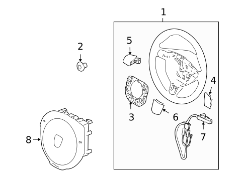 Steering Wheel & Trim for 2009 Porsche Cayman #2