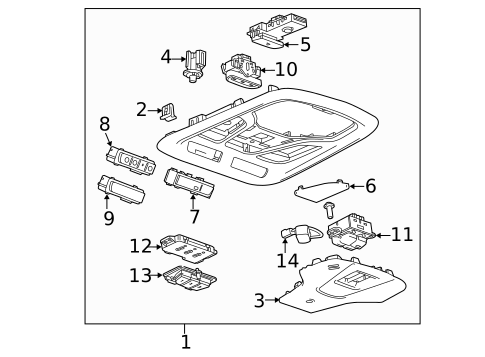 Overhead Console for 2015 Chevrolet Impala #0