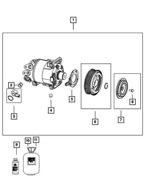Air Conditioner Compressor and Mounting for 2014 Dodge Dart #1