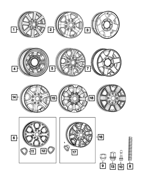 Wheels, Tires and Hardware for 2016 Ram 2500 #0