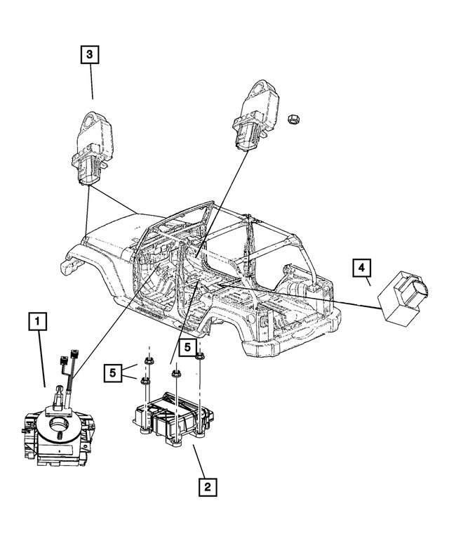 68339336AB - Restraints: Steering Column Control Module Clockspring for Mopar Image
