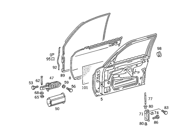 1267204205 - Doors: Driver Door for Mercedes-Benz Image image