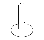 864384A100 - Body: Front Seal Clip for Hyundai: Accent, Elantra, Elantra Coupe, Entourage, Equus, Genesis, Genesis Coupe, Santa Fe, Santa Fe Sport, Santa Fe XL, Sonata, Tiburon, Tucson, XG300, XG350 Image