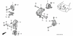 50826SV4000 - Body/Air Conditioning: BRACKET, FR. ENGINE MOUNTING for Honda Image