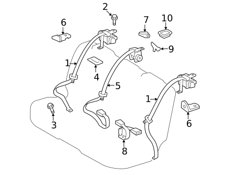 Seat Belt for 2007 Lexus ES350 #1
