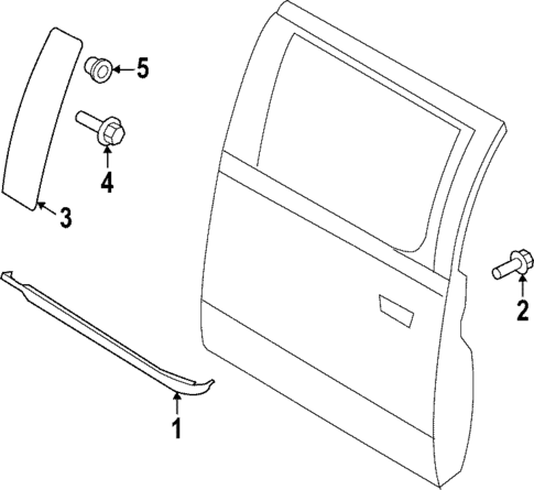 Exterior Trim - Rear Door for 2023 Ford F-150 Lightning #0