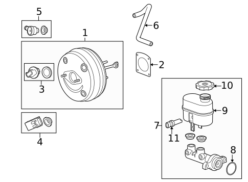 Master Cylinder - Components On Dash Panel for 2009 Cadillac STS #10