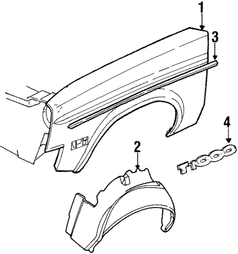 Exterior Trim - Fender for 1987 Pontiac T1000 #0