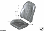 52107988441 - Individual Equipment: Cover for Comfort Backrest,Leather Left for BMW: X5 35dX, X5 35i, X5 35iX, X5 40eX, X5 50iX, X6 35i, X6 35iX, X6 50iX Image image